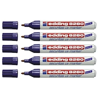 Imagen de edding 8280 Securitas Rotulador UV (5 unidades, ancho de trazo aprox. 1,5 3 mm)