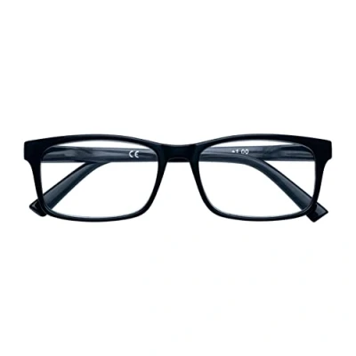 Imagen de Zippo Gafas de lectura, hechas con un marco líneas blandas, ideal para hombres y mujeres, diopter +2.50, negro, barras verdes