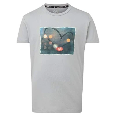 Imagen de Dare2b Go Beyond Camiseta Informal Estampada De Algodón T Shirts/Polos/Vests, Niñas, Argent Grey, 5 6