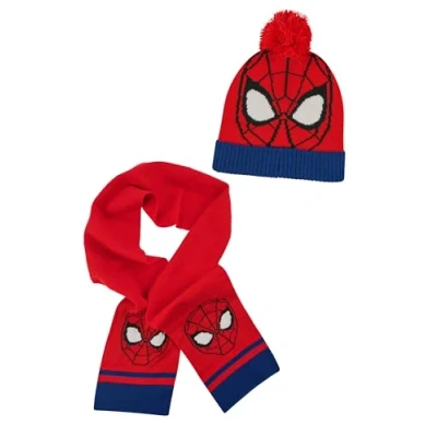 Imagen de Spiderman Winterset Bufanda para niños, Talla: One Size, Rot