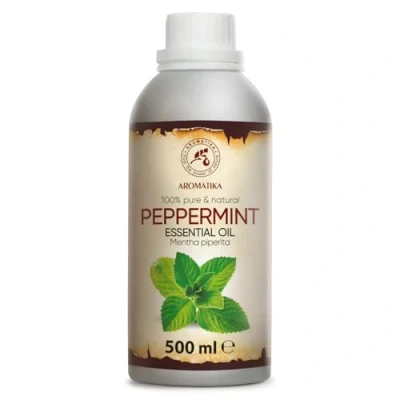 Imagen de Aceite Esencial Menta 500ml Mentha Piperita Aromaterapia Fragancia para Hogar 100% Puro Cuidado Cuerpo Difusores Sauna Relajación Calmante