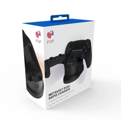Imagen de Cargador PDP Metavolt 052 016 BK, Para PS5, USB C, Dual, Diseño elegante, Negro