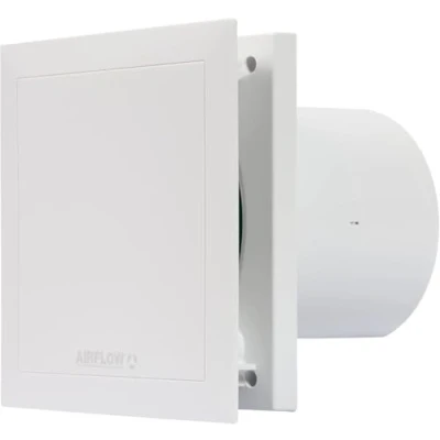 Imagen de Airflow QT100HT 9041261 Ventilador Extractor (Temporizador silencioso, 2 velocidades, Sensor de Humedad, 100 mm)