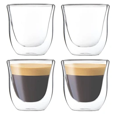 Imagen de Youngever 4 Paquetes 85ML Tazas de Espresso, Vasos Café Doble, Vidrio