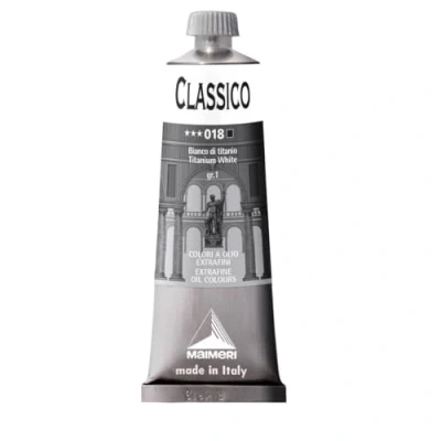 Imagen de Maimeri Oleos Finos Clásicos: 60ml, Blanco Titanio (Pomo)