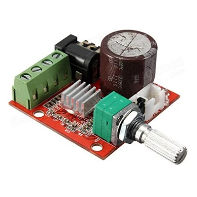 Imagen de HiLetgo PAM8610 Mini Stereo AMP Audio Amplify Board Digital Portable Ampli Module 10W+10W Dual Channel Amplifier Class D 12V DC