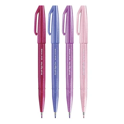 Imagen de Pentel SES15C Brush Sign Pen set 4 pz surtido primavera
