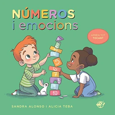 Imagen de Números i Emocions: Contes infantils d&#039;1 any: Llibre de cartró: Aprèn tocant amb baix relleu: per bebès (Aprendre les emocions aprendre els números)