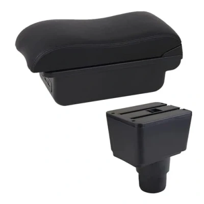 Imagen de LJLAM Caja de Reposabrazos Coche para Ford EcoSport 2018 2021, Apoyabrazos Consola Central Tapizado Almacenamiento