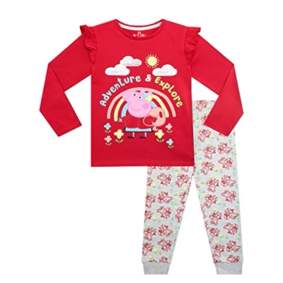 Imagen de Peppa Pig Pijama para Niñas Rojo 7 8 años
