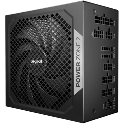 Imagen de be quiet! Power Zone 2 850W Fuente de alimentación, 80 Plus® Platinum, Cybenetics refrigeración semipasiva, Ventilador Pure Wings 3, ATX 3.1, PCIe 5.1, Conector 12V 2x6, raíl 12 V
