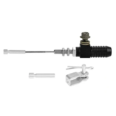 Imagen de Akozon Embrague hidráulico M10x1.25mm Bomba universal de freno varilla cilindro maestro motocicleta(Negro)