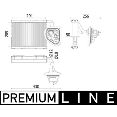 Imagen de MAHLE ORIGINAL AE 160 000P Evaporador con válvula de expansión