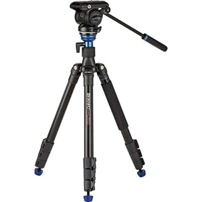 Imagen de Benro A2883FS4PRO Travel Angel Aero Video Kit de trípode con Columna nivelación y Cabezal S4PRO, Carga útil 9.5 Libras