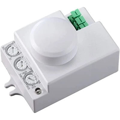 Imagen de Garza Power Detector de Movimiento Microondas Invisible, ángulo detección Regulable 180º / 360º, color Blanco