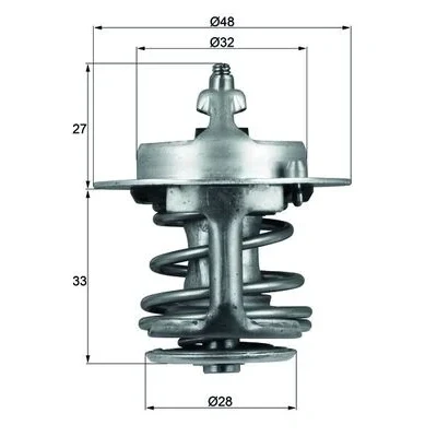 Imagen de MAHLE ORIGINAL TX 63 88 Termostato, refrigerante 48 sin junta TOYOTA: Corolla VII Liftback, VIII Compact, Starlet III Hatchback