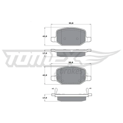 Imagen de Juego de pastillas TOMEX Brakes TX 17 18
