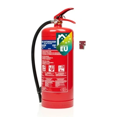 Imagen de Smartwares Powder Extinguisher, 6 kg, for ABC Fires, Suitable Vehicles and Homes, with mounting Bracket