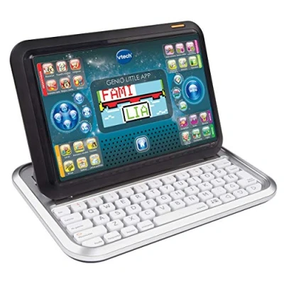 Imagen de VTech Portátil y Tablet 2 en 1 Genio Little app, Ordenador infantil educativo para niños +4 años, 80 actividades que enseñan letras, inglés, matemáticas, ciencias, Versión ESP