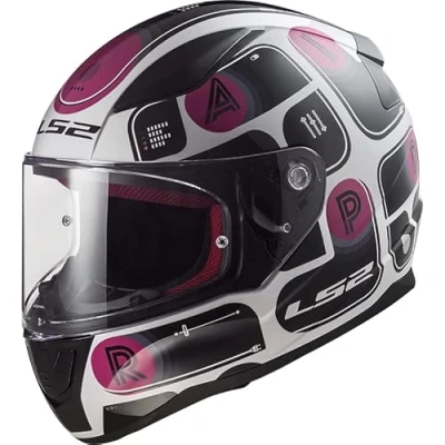 Imagen de LS2, Casco integral moto RAPID brick black pink, XS