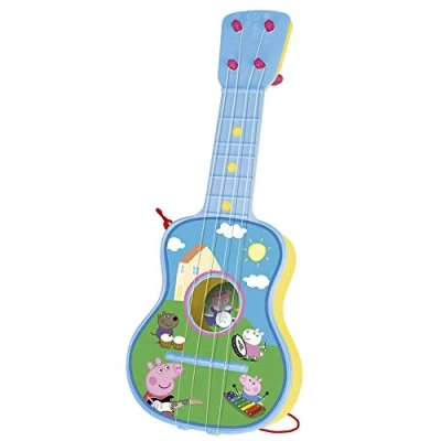 Imagen de Peppa Pig Guitarra en estuche, 4 cuerdas (Claudio Reig 2339.0), colores surtidos