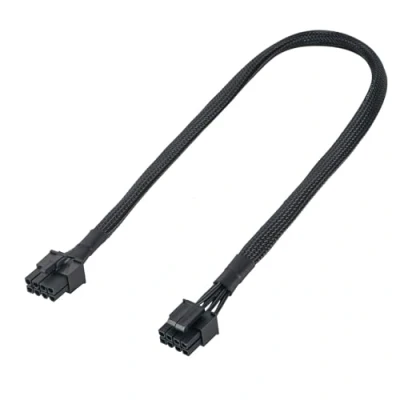 Imagen de YieJoya CPU 8Pin macho a 8 Pin (4+4 desmontable) EPS 12V Motherboard Power Adapter Cable revestido para alimentación Seasonic