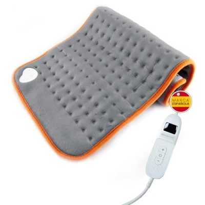 Imagen de Almohadilla Térmica Eléctrica FlexiHeat Suave Microfibra 30x60 Cm Calentamiento Rápido Alivio del Dolor 3 Niveles de Temperatura + Apagado Automático Display Iluminado Lavable a Máquina