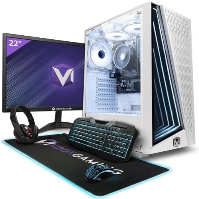 Imagen de Vibox I 34 PC Gaming Completo Monitor 22&quot; Quad Core AMD Ryzen 3200G Procesador 4GHz Radeon Vega 8 Gráficos 8GB RAM 480GB SSD Windows 11 WiFi