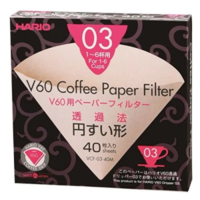 Imagen de Hario VCF 01 100 m Caja de Filtro Papel, Natural, Size 03 40pcs