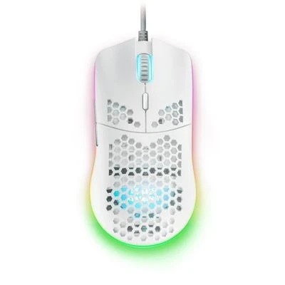 Imagen de Mars Gaming MMAX Blanco, Ratón con Cable Ultraligero, RGB Chroma 12400 DPI, Sensor óptico PixArt 3327PRO
