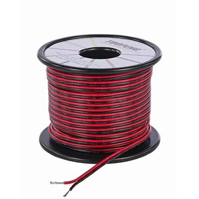 Imagen de TUOFENG 22 Gauge Electrical Wire 30 Meter Reel 2 Pin Extension cable 12V para luz de tira un solo LED 3528 5050