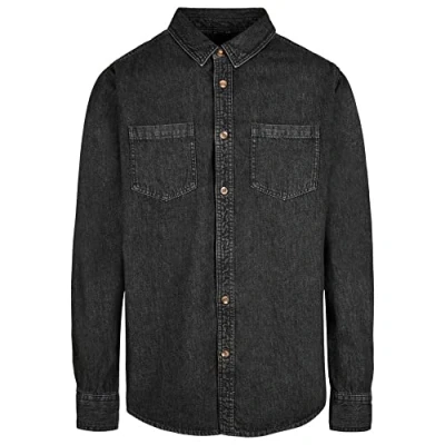 Imagen de Build Your Brand By152 denim Shirt Camisa, Negro Lavado, 5XL para Hombre
