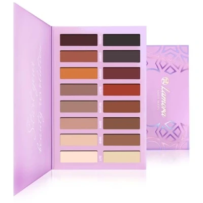 Imagen de Paleta De Sombras Ojos Profesionales Maquillaje Altamente Pigmentados 16 Colores Mate