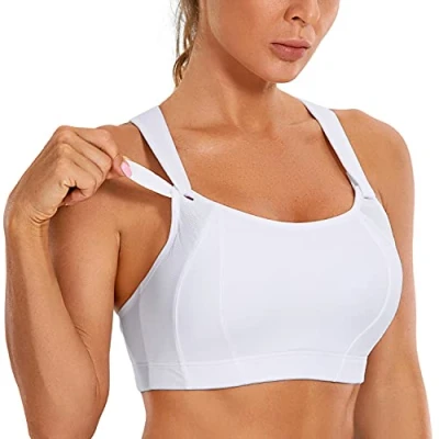 Imagen de SYROKAN Sujetador Deportivo de Alto Impacto para Mujer Blanco ES:95C (EU 80C)