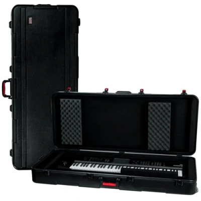 Imagen de Gator Cases Frequent Flyer TSA Estuche para teclado de polietileno moldeado ATA con ruedas teclados extraprofundos 76 notas (GTSA KEY76D)
