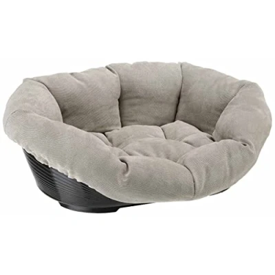 Imagen de Ferplast sofá Prestige 6 Gato y Perro Cama, Tejido sintético, 73 x 55 27 cm, Color Gris