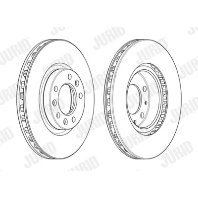 Imagen de JURID 562991JC 1 Disco de freno 283 26 5 108 ventilado revestido con tornillos CITROËN: Berlingo Furgón, C4 Grand Picasso 2, 2