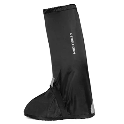 Imagen de REBELHORN Thunder Funda Impermeable para lluvia Botas de Moto Suela Antideslizante Bandas Elásticas Elementos Reflectantes