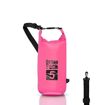 Imagen de Bolsa Estanca 5L 10L 20L, Dry Bag Mare litros, Bolso Seco Mochila impermeable, bandolera ajustable, Seca para Kayak Paseo Barco Canoa Pesca Rafting Camping Playa Natación Snowboard