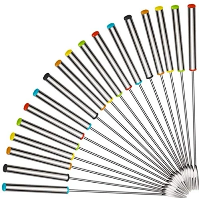 Imagen de Voarge Tenedores para Fondue de Acero Inoxidable, 18 Unidades, 24 cm, con Mango Inoxidable