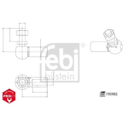 Imagen de FEBI BILSTEIN 195982 Cabeza esférica, varillaje de cambio