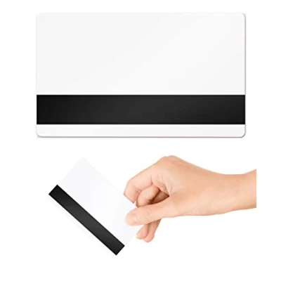 Imagen de Hi Co 2750oe Mag Stripe tarjetas de plástico PVC, 100 unidades, por Lanyards Tomorrow 760 Micron blanco estándar CR80, tamaño 86 x 54 mm, imprimibles para impresoras identificación