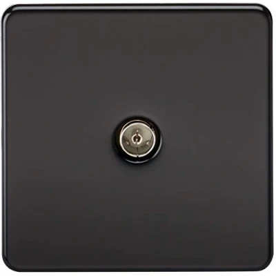 Imagen de Knightsbridge SF0100MB Toma (aislada), Negro/Negro, Screwless 1G TV Outlet (Non Isolated) Matt Black