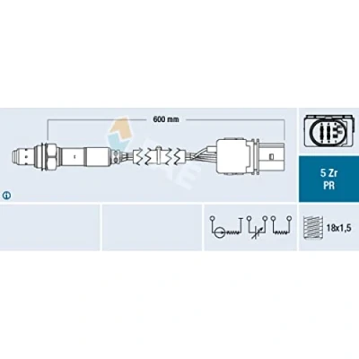 Imagen de FAE 75030 Sonda lambda de banda ancha negro AUDI: A6 C6 Berlina, Q5, A4 B8 Avant, OPEL: Zafira C Tourer