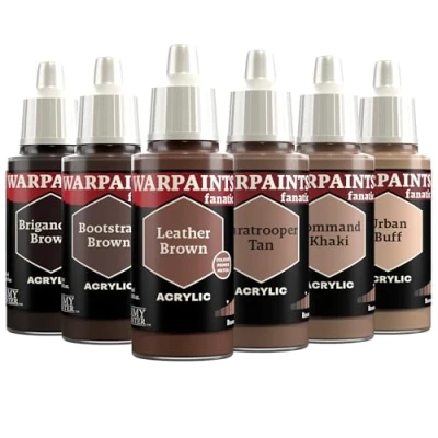 Imagen de The Army Painter, Warpaints Fanatic Flexible Triad: Browns 6 x 18 ml Pinturas Acrilicas, Marrones Pintura Miniatura para D&amp;D miniatures &amp; Warhammer Figuras