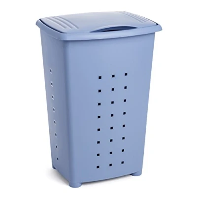 Imagen de TATAY Millenium Cesto para Ropa Sucia con Tapa, 60 l de Capacidad, Plástico Polipropileno, Azul, 43 x 35,5 64 cm