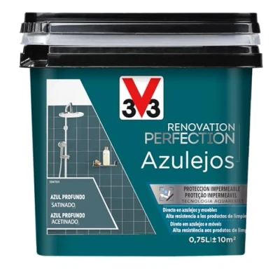 Imagen de V33 Esmalte Renovation Perfection Azulejos Azul Profundo Satinado 0,75L