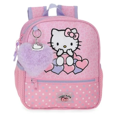 Imagen de Hello Kitty Hearts &amp; Dots Mochila Preescolar Rosa 23x25x10 cms Poliéster 5,75L