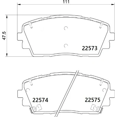 Imagen de BREMBO P 30 115 Juego de pastillas freno con avisador acústico desgaste Chapa antichirridos accesorios KIA: Picanto II