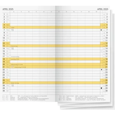 Imagen de BRUNNEN Calendario mensual de repuesto modelo 746 (2025), 2 páginas = 1 mes, A6